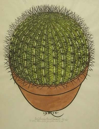 cactus-in-art:Jacques Hnizdovsky (Ukrainian-born American, 1915–1985)Cactus, 1974