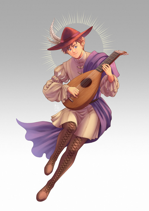 FE4 Bard!Hawk commission! Oho I’m happy with this piece! &lt;3 ✨COMMISSIONS FORM: 