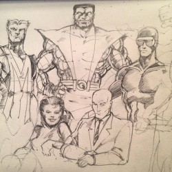 marvel1980s: 1982 - X-Men sketch by Jim Lee