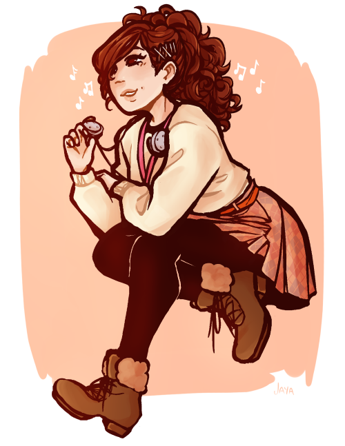 a sweet future-hamuko commission for @bluevelvet-room, thank you so much! (also, check out their p3/