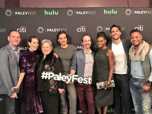 ahorrorstorycircle:The cast of AHS:Roanoke at PaleyFest 2017. So happy they’re here to close out thi