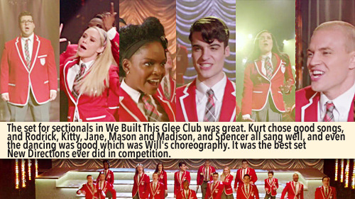 Glee Confessions — The set for sectionals in We Built This Glee Club...