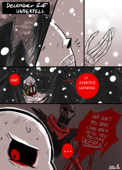 enne01:  …Hhhhiiiiiiii…!Well.. SURPRISE! I started my own Underfell/Undertale comic x3Sorry for the poor quality of the drawings, but I can work on it only when I don’t have to study and I wanted so much to do it for all my followers who follow