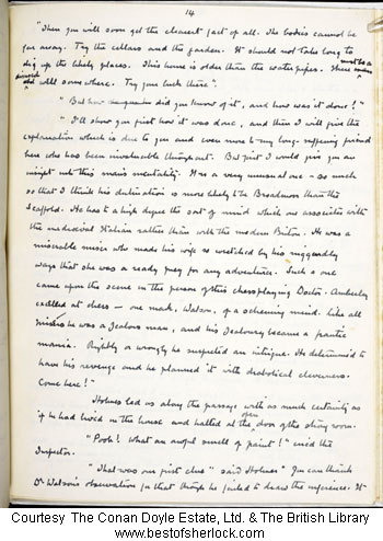 bakerstreetbabes:fuckyeahmanuscripts:Manuscript for Sir Arthur Conan Doyle’s The Case Book of Sherlo
