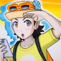 pristinely-ungifted:  Guys they put me in Sun and Moon. Lol  But really, remember my drawing of me with my Gen 1 team? I was wearing a yellow tee and an orange back pack like this tourist guy was haha. So this is my icon until I start to miss my face.