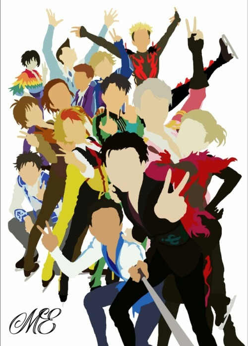 The whole gang from Yuri on Ice! My post on how to submit requests is now up, so feel free to reques