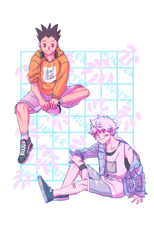 sorryoutofrice:gon is a fashion disaster and killua has to dress him