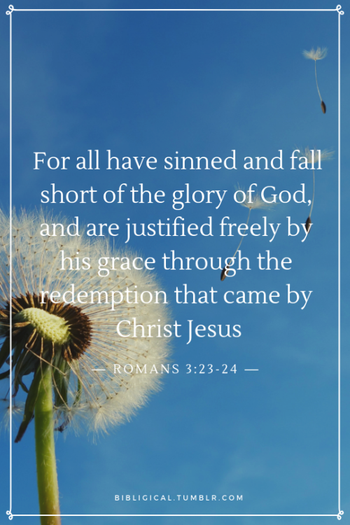 bibligical:For all have sinned and fall short of the glory of God, and are justified freely by his g