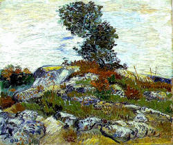 vincentvangogh-art:  The Rocks with Oak tree,