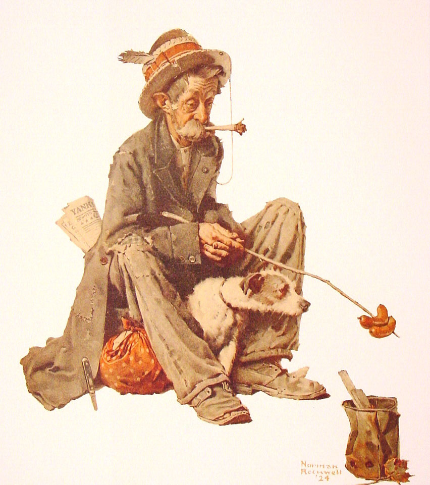 Norman rockwell tattoo painting