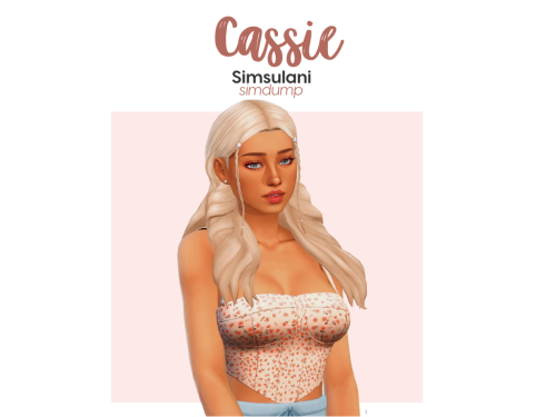 Cassie Simdump (public access 04/10) Hi everyone, this is my version of Cassie from Euphoria. There 