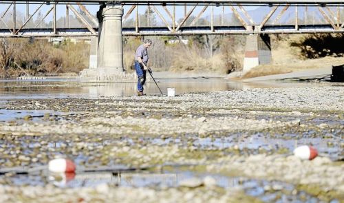 OH NO!!!!!You’re looking at the Russian River near Healdsburg, California. During a normal winter, t