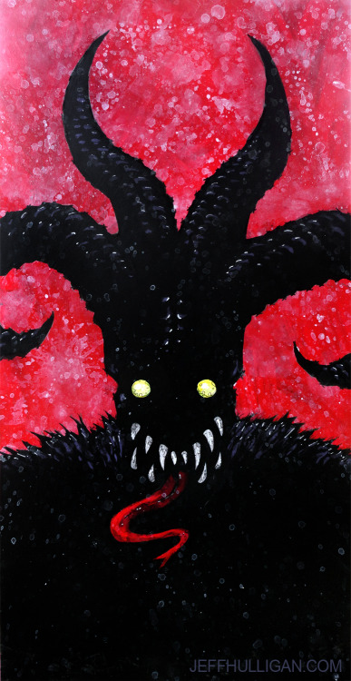 Here’s Krampus in all his sister glory. Made special for the (GASP) Krampus Show @ Breakneck Gallery.