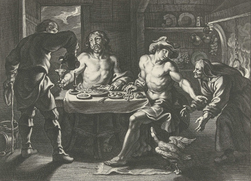 Jupiter and Mercury in the House of Philemon and BaucisCornelis Galle I (Flemish; 1576–1650) after J