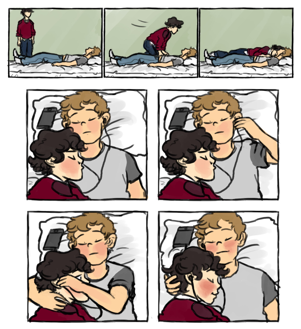 shootbadcabbies:  30 day otp challenge: Day 2 - Cuddling somewhere 