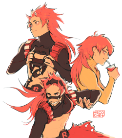 tecochet:  headcanons of adult kirishima