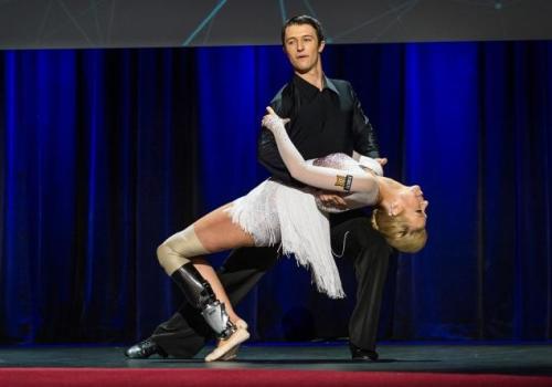 Adrianne Haslet-Davis, a dancer who lost a leg below the knee in the Boston marathon bombing sa