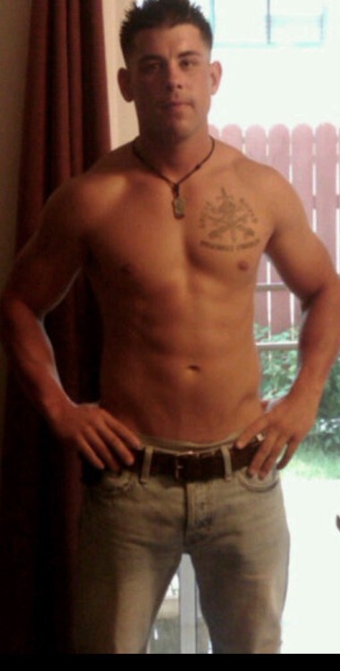 Damn! This Army hunk got chubby! His post say he&rsquo;s weighing in at 240+lbs.