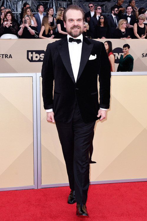 frozenmorningdeew: David Harbour attends the 24th annual Screen Actors Guild Awards in Los Angeles, 