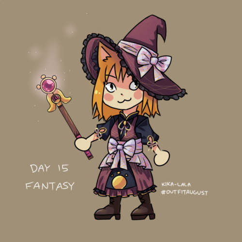 #outfitaugust Day 15 - Fantasy Cat Witch . . Kika-lala 08.15.2018
