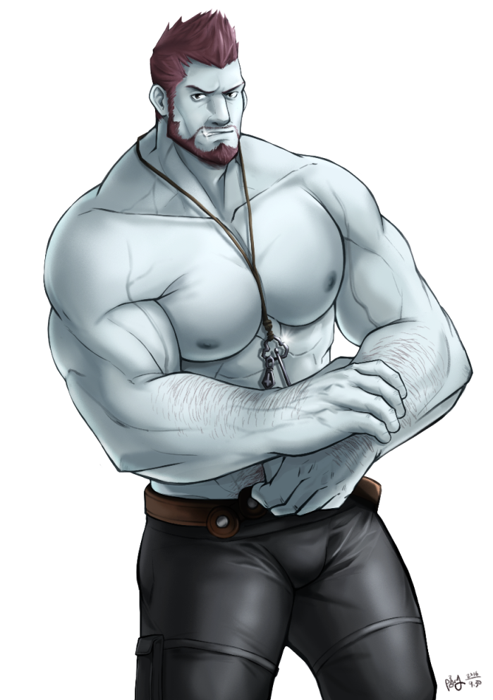 ppyong-art:  [NSFW] Commission work :3  Roegadyn in FF14   http://bearchino.wixsite.com/ppyong