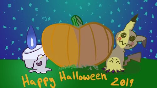 Bishopgale:pumpkin Patch Hide And Seek #Pokemon #Halloween #Halloween2019 #Mimikyu