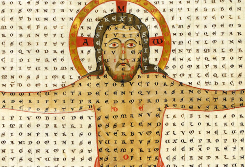 hideback:Rabanus Maurus (German, circa 780-856) De laudibus Sanctae Crucis Words made flesh.