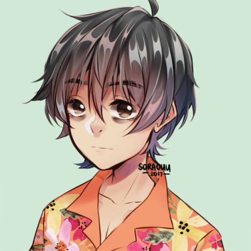 soraouu: nico wearing that tropical shirt…i needed to post something and take a break from th