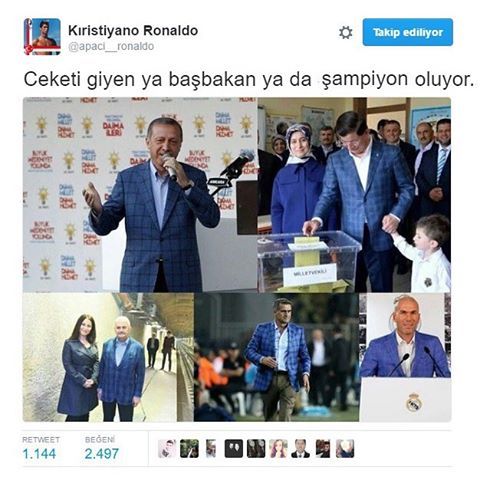 Ceketi giyen ya başbakan...