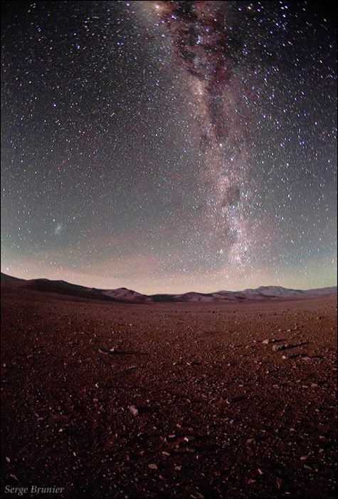 robertozod:  This is the Chilean “Atacama Desert” one of the clearest spots in the world to see the stars, and home to one of the largest telescopes on the planet.  Amazing