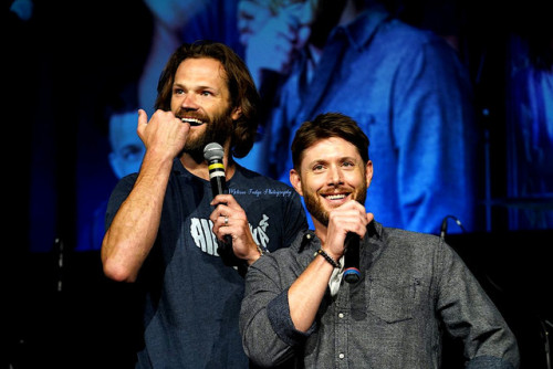 stellina-4ever: Jensen Ackles and Jared Padalecki during Gold Panel at SPNDallasCon - June 23, 