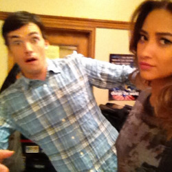 jordan-reet:  annabellebanks:  maxgryson:  jordan-reet:  fuckyeslittleliars:  “ianmharding: Blurryjumpingphotobomb @shaym”   That’s going to take a lot of editing. No wonder why you’re giving it the weekend!  You are adorable. And Grace, I love