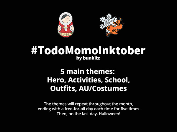 bunkitz:  It’s October in an hour, which means it’s Inktober once again! This