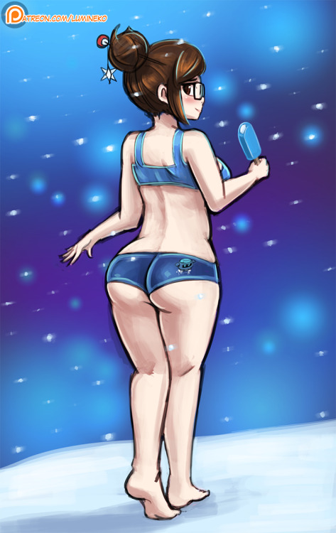 tehlumineko:  Mei’s popsicle looks yummy.  Also Mei probably has a figure like this, right? Lots of people requested for me to draw more of her, so here! :3 https://www.patreon.com/posts/5475034     I always loved the cold~ <3 <3 <3