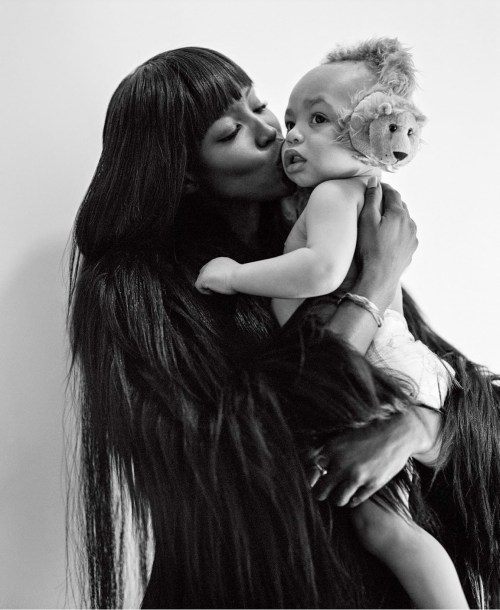 naomihitme:  Naomi,  Naomi’s Grandma Rudy, Naomi’s Mom Valerie Campell, Azzedine Alaïa, Malaika Firth, Riley Montana,  Alewya Demmisse, and Tinie Tempah photographed by Bruce Weber, Vogue UK September 2014 