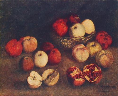 ilya-mashkov: Apples and pomegranates, 1939, Ilya Mashkov