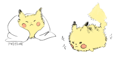 mondfuchs: I drew some dry and fluffy Pikachus