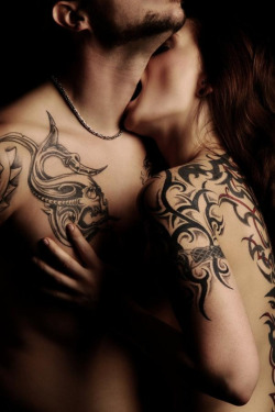 romancelovelust:  RISING FROM SKIN Coiling ink, swirls and twists dragons rising from inner mists Hungry for taste of lust and fire rising from skin to heart’s desire.            – RomanceLoveLust  Gorgeous ink