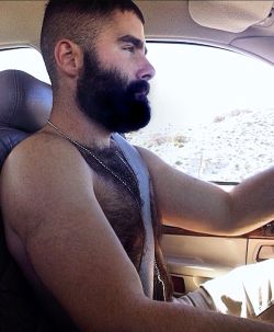 Makes me dream about running my fingers through that awesome hairy chest - Woof