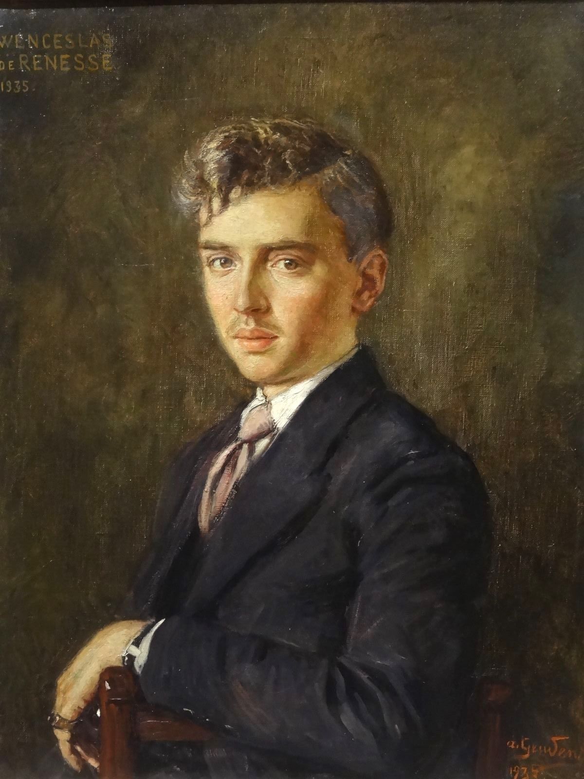 somanyhumanbeings:Wenceslas de Renesse, Portrait of a young Gentleman (1935)