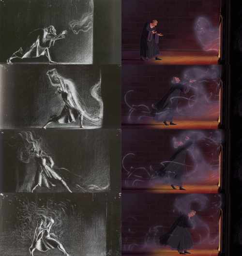 scurviesdisneyblog:The Hunchback of Notre Dame storyboards to movie 