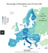 Percentage of Population over 65 Years old In Europe
Highest: Italy with 23.5% - Lowest: Turkey with 9.5%
by Maps_interlude