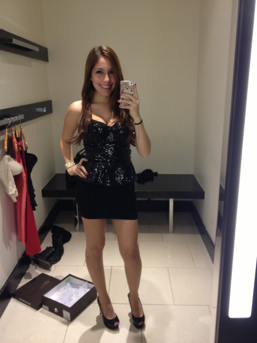 milenahhh:  Shopping for my New Year’s Eve outfit ☺ Not Nude, but hot