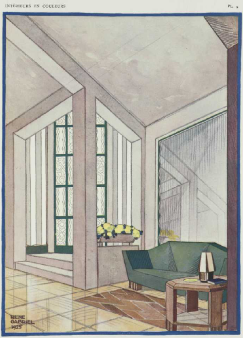 Léon Deshairs, Interior in Colors, a Portfolio. Part of the exhibition Exposition des Art Décoratifs