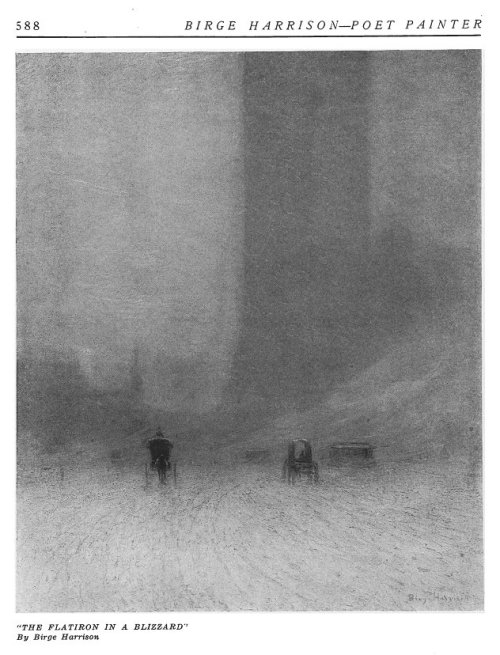 Storm preparations: browsing Birge Harrison’s beautiful paintings and reading about the New Yo