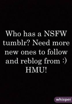 Need more nsfw blogs to follow.  Reblog this