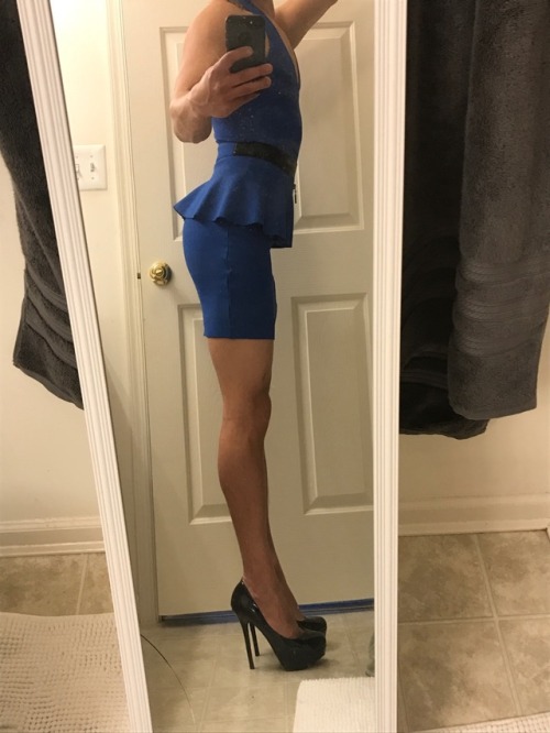 closetsissycutie:New Bebe peplum dress. I need some cleavage to complete the look.