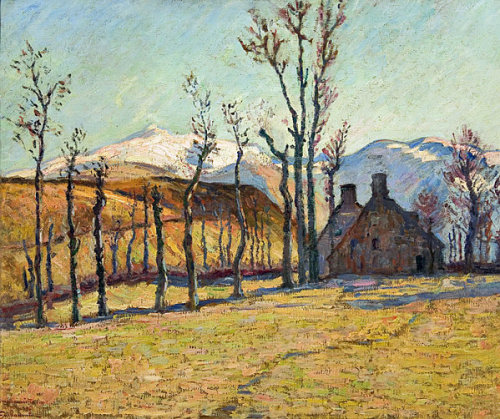 Cottages in a landscape, 1896, Armand Guillaumin