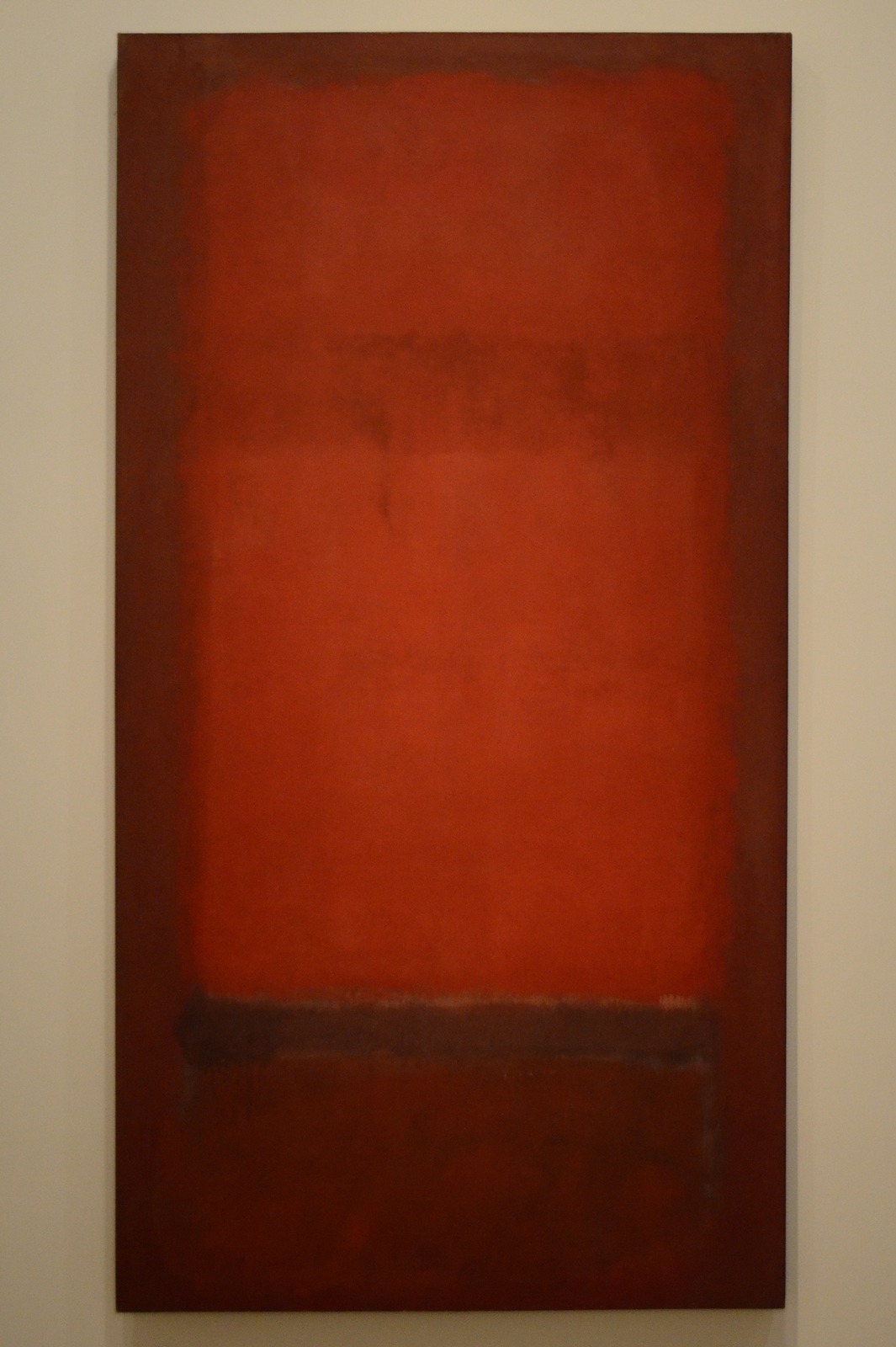 dailyrothko:  Light red over dark red,(1955/1957)  Seen at the Museo Nacional de