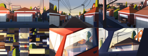 chromosphere-la:arthurchaumay:Color keys/researches I did for the Lyft short film June. The second s